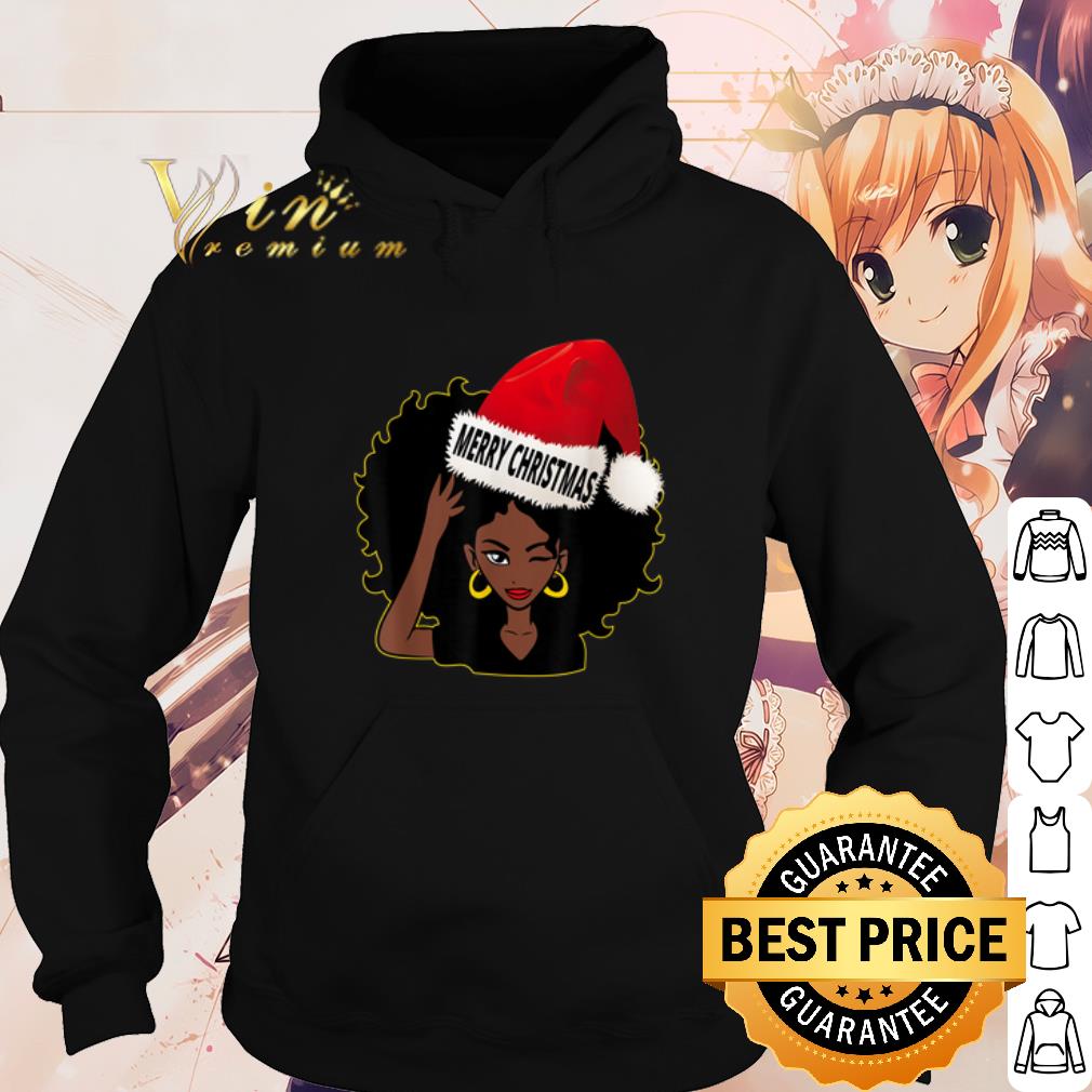 041b9972 official afro diva winking eye merry christmas hat santa shirt 4 - Official Afro Diva Winking Eye Merry Christmas Hat Santa shirt