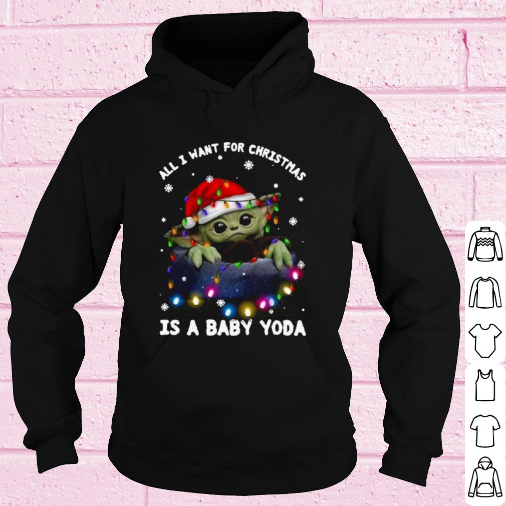 0f3bb608 best all i want for christmas is baby yoda christmas light shirt 4 - Best All I Want For Christmas Is Baby Yoda Christmas Light shirt