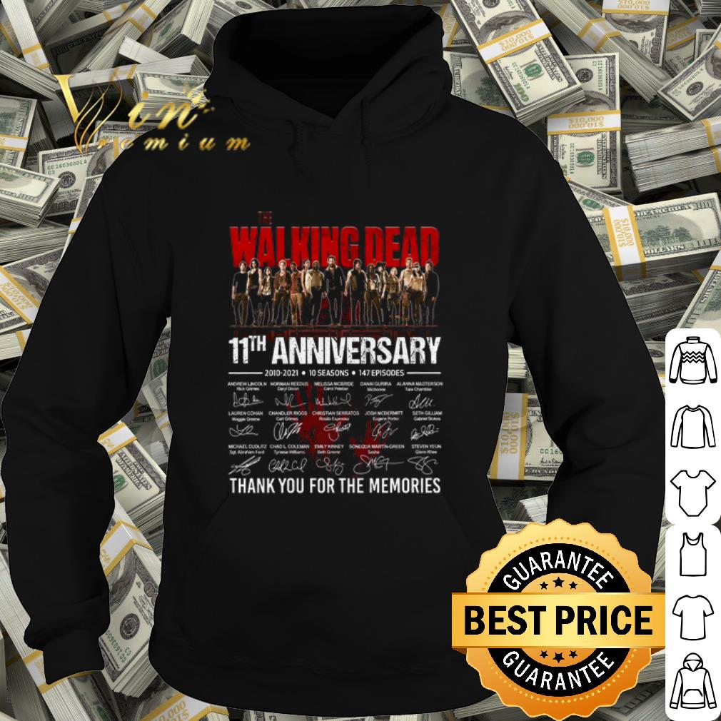 312acf9c premium the walking dead 11th anniversary thank the memories signature shirt 4 - Premium The Walking Dead 11th Anniversary Thank The Memories Signature shirt