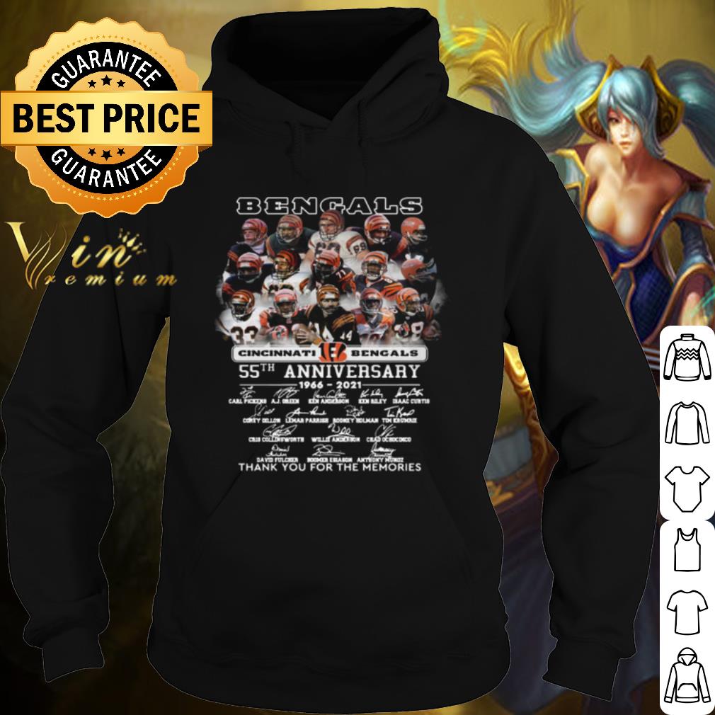 37d43c42 official bengals 55th anniversary thank you for the memories signatures shirt 4 - Official Bengals 55th Anniversary Thank You For The Memories Signatures shirt