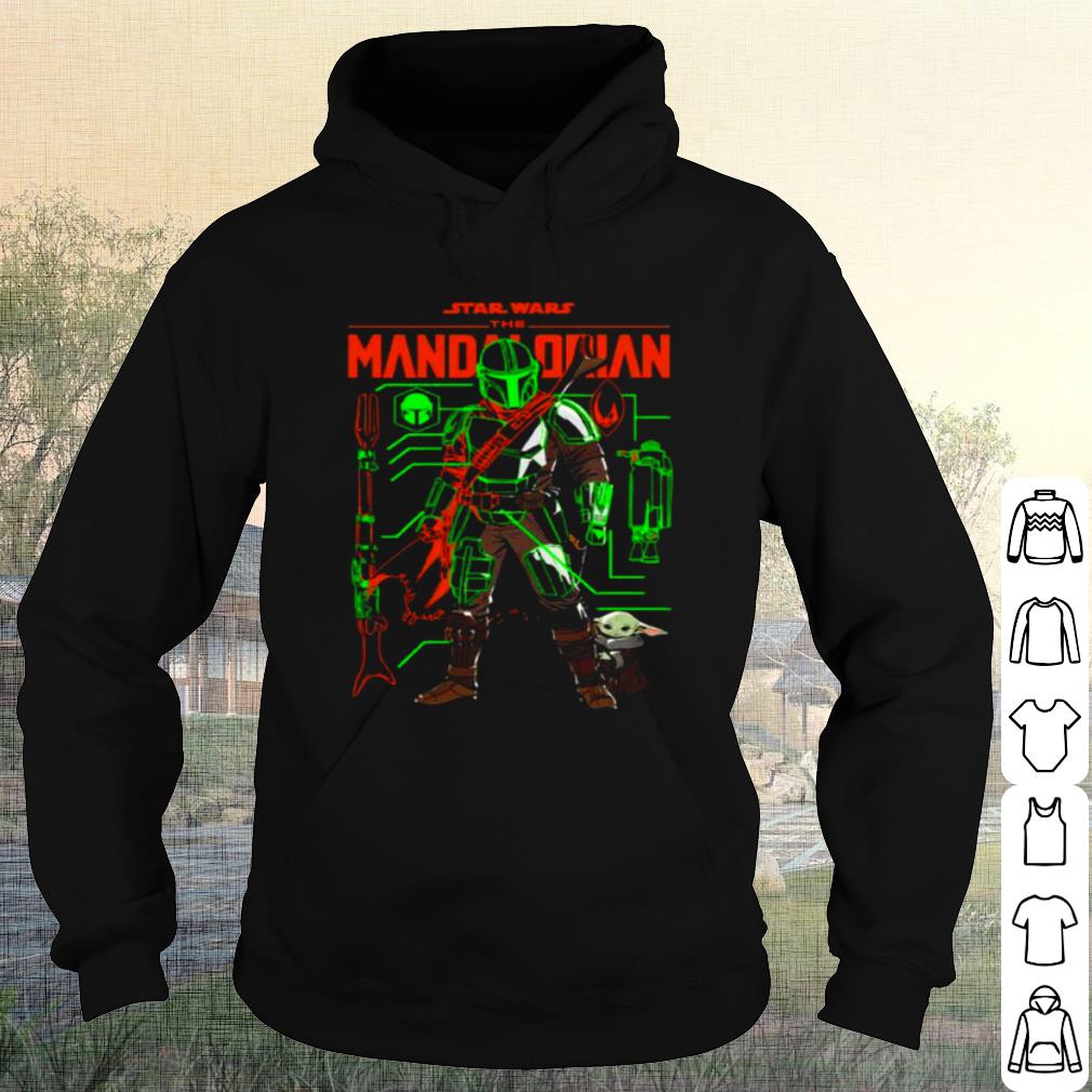 397e1283 premium star wars the mandalorian neon schematics baby yoda shirt 4 - Premium Star Wars The Mandalorian Neon Schematics Baby Yoda shirt