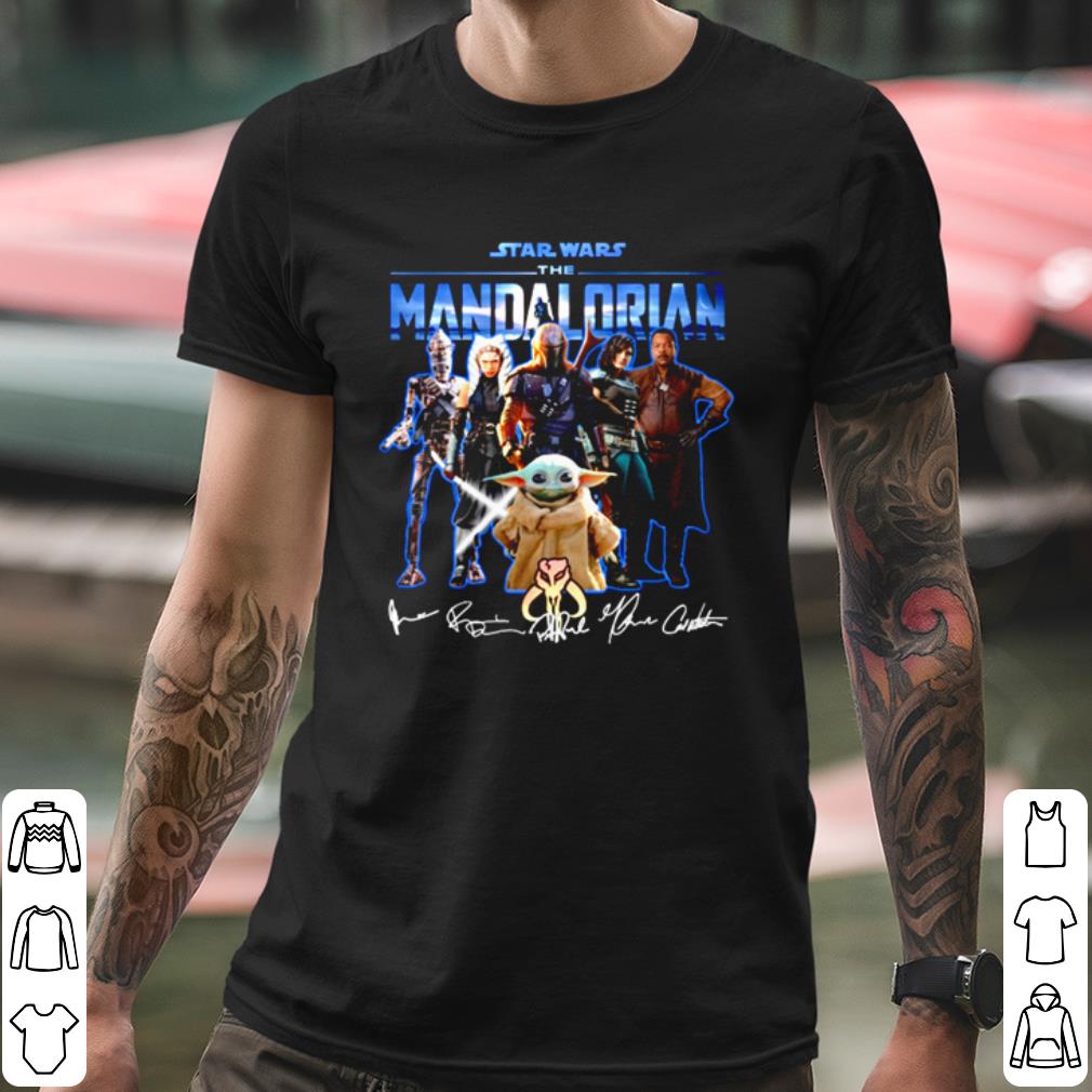 5e59b3d2 best star wars the mandalorian characters signature shirt 4 - Best Star Wars The Mandalorian Characters Signature shirt