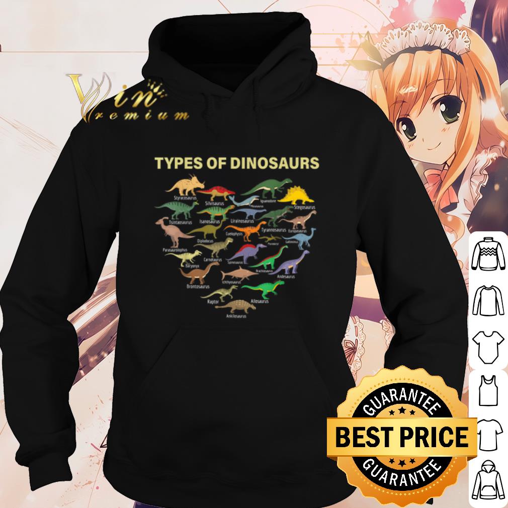 61206099 premium types of dinosaurs arranged the heart shirt 4 - Premium Types Of Dinosaurs Arranged The Heart shirt