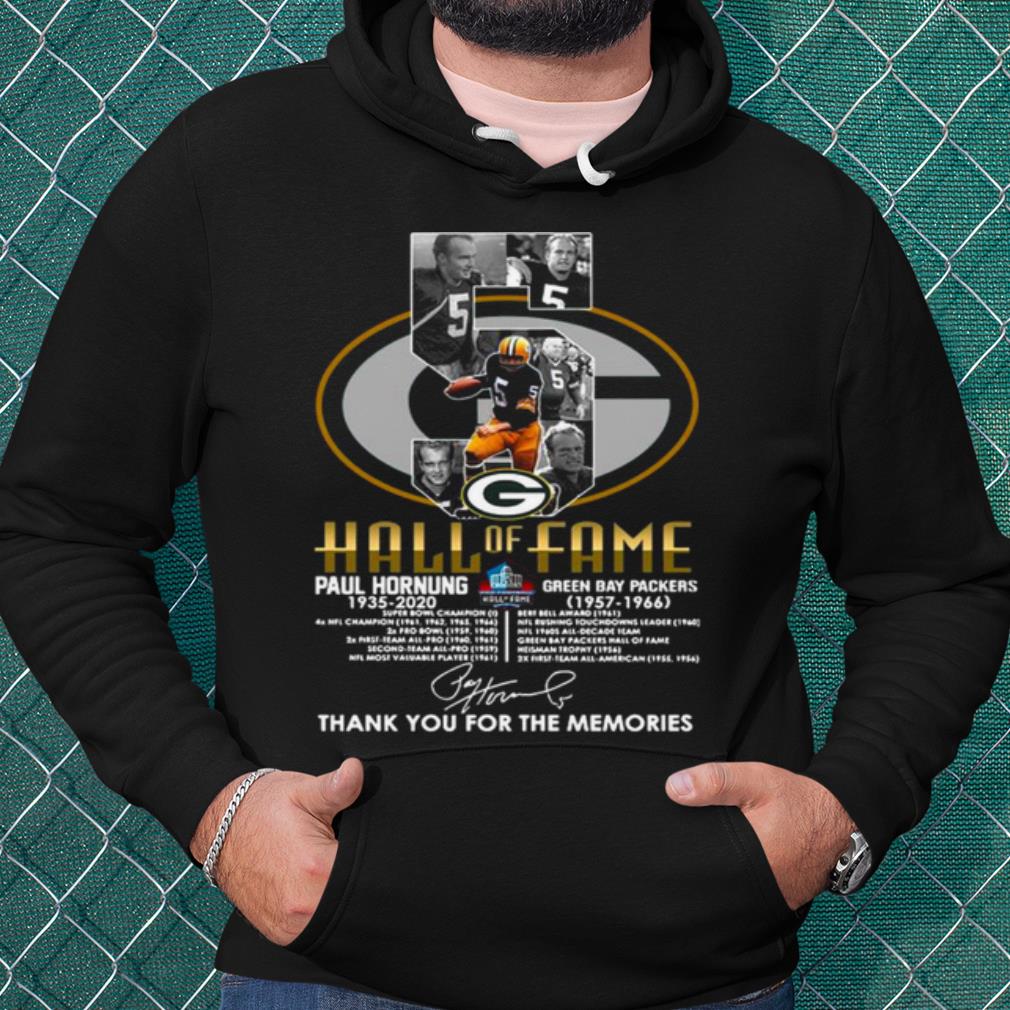 89fbe74f nice paul hornung hall of fame thank you for the memories signature shirt 4 - Nice Paul Hornung Hall Of Fame Thank You For The Memories Signature shirt