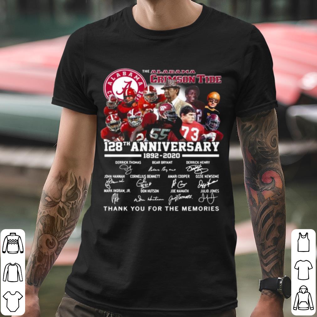 8cfffe90 best the alabama crimson tide 128th anniversary thank memories signatures shirt 4 - Best The Alabama Crimson Tide 128th Anniversary Thank Memories Signatures shirt