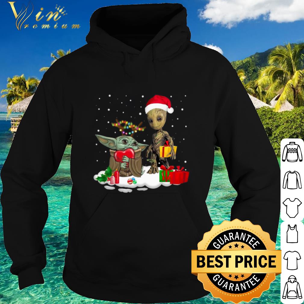9610c90c nice baby yoda and baby groot gift christmas shirt 4 - Nice Baby Yoda and Baby Groot Gift Christmas shirt