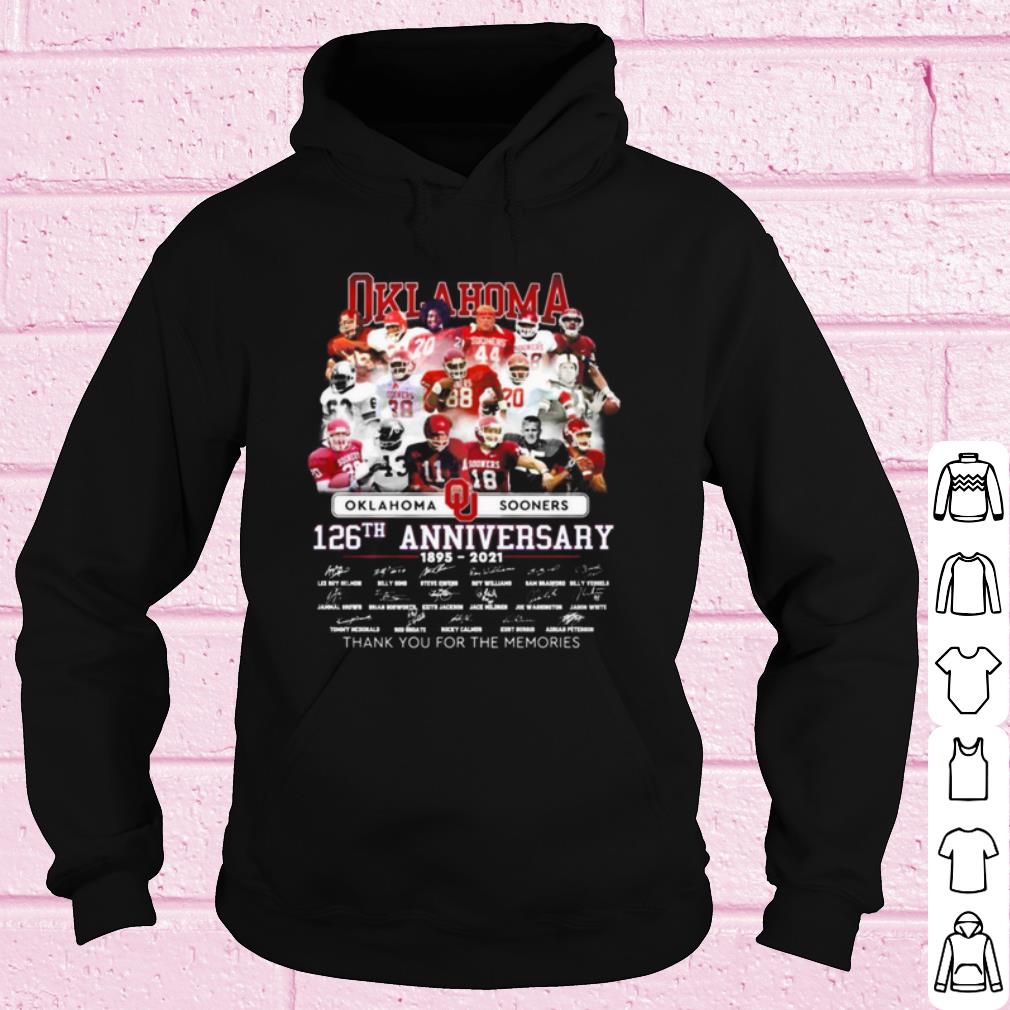 9a6b06d2 nice oklahoma sooners 126th anniversary thank the memories signature shirt 4 - Nice Oklahoma Sooners 126th Anniversary Thank The Memories Signature shirt