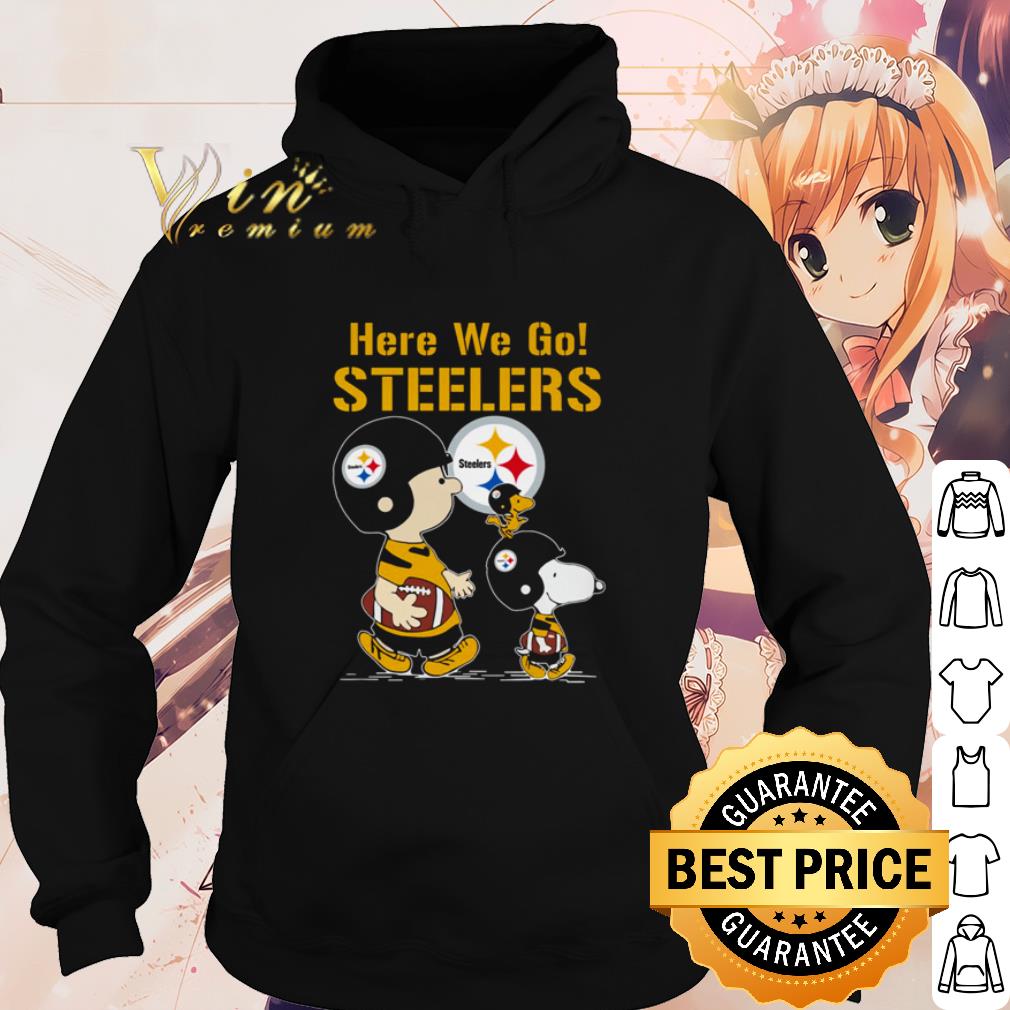 cde53bce premium the peanuts characters here we go pittsburgh steelers shirt 4 - Premium The Peanuts Characters Here We Go Pittsburgh Steelers shirt