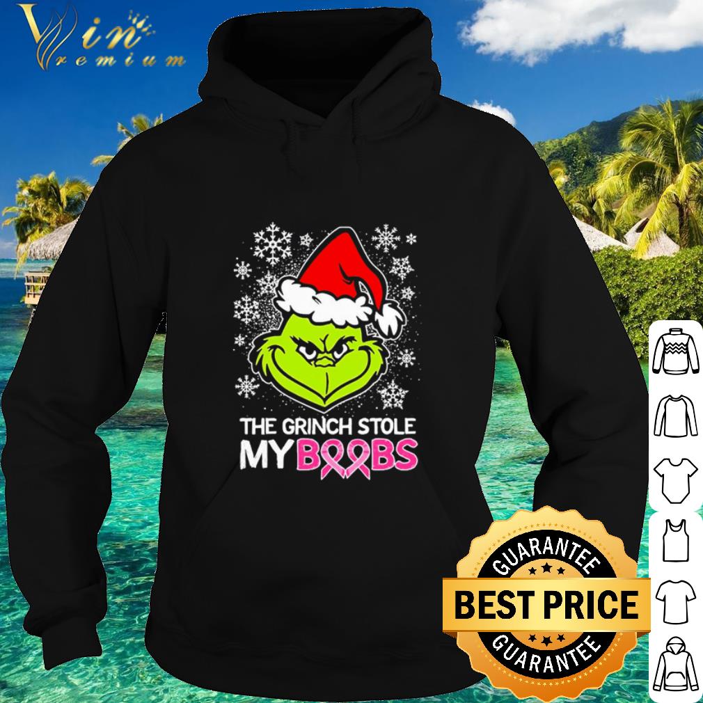 Nice The Grinch Santa Stole My Boobs Breast Cancer Christmas shirt e891ea14 nice the grinch santa stole my boobs breast cancer christmas shirt 4 - Nice The Grinch Santa Stole My Boobs Breast Cancer Christmas shirt