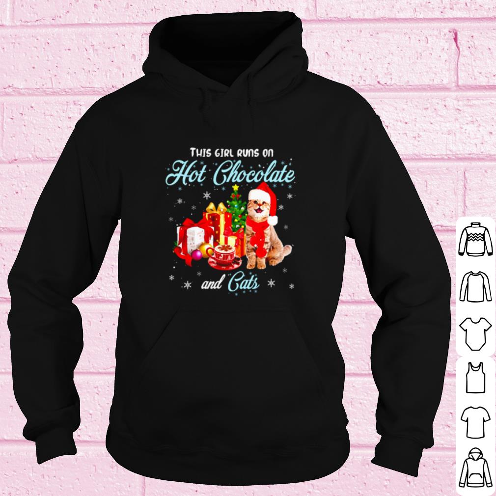 efad63d6 best this girl runs on hot chocolate and cats christmas shirt 4 - Best This girl runs on hot chocolate and cats Christmas shirt