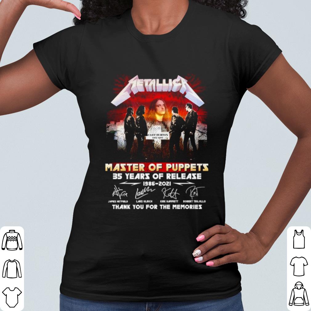 Premium Metallica Master Of Puppets 35 Years Of Release Thank Memories Signature shirt Premium Metallica Master Of Puppets 35 Years Of Release Thank Memories Signature shirt