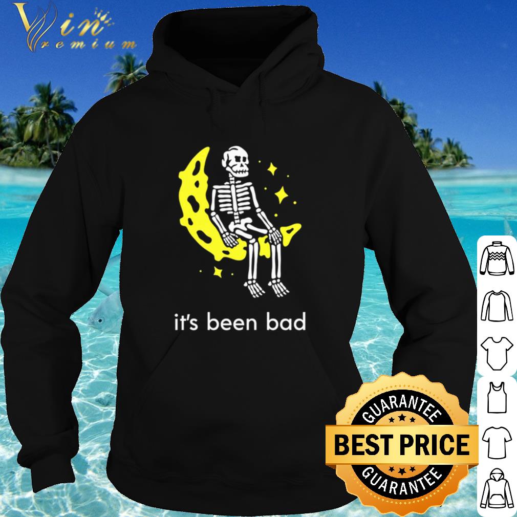 039244bb premium skeleton moon it s been bad shirt 4 - Premium Skeleton Moon It's Been Bad shirt