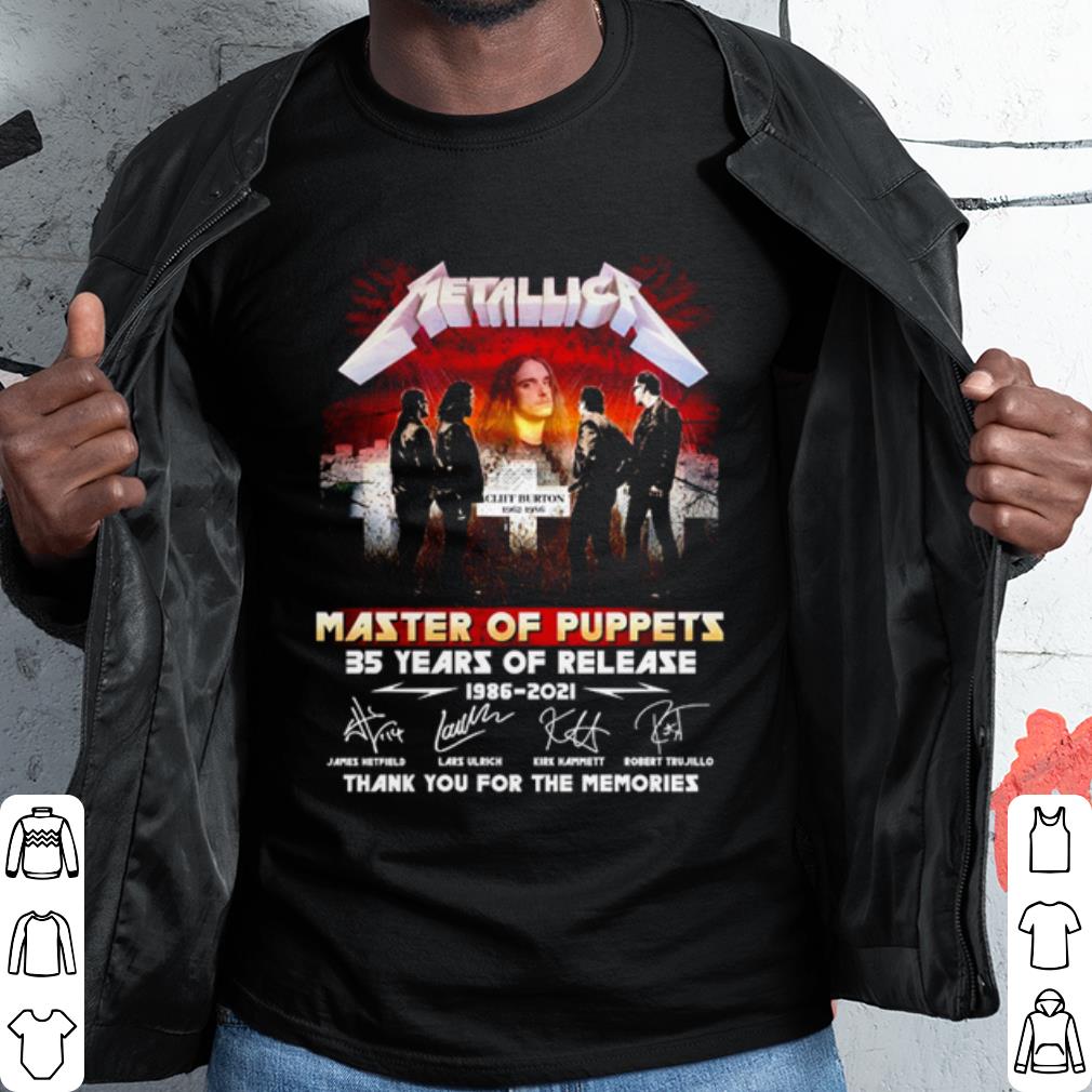 Premium Metallica Master Of Puppets 35 Years Of Release Thank Memories Signature shirt Premium Metallica Master Of Puppets 35 Years Of Release Thank Memories Signature shirt