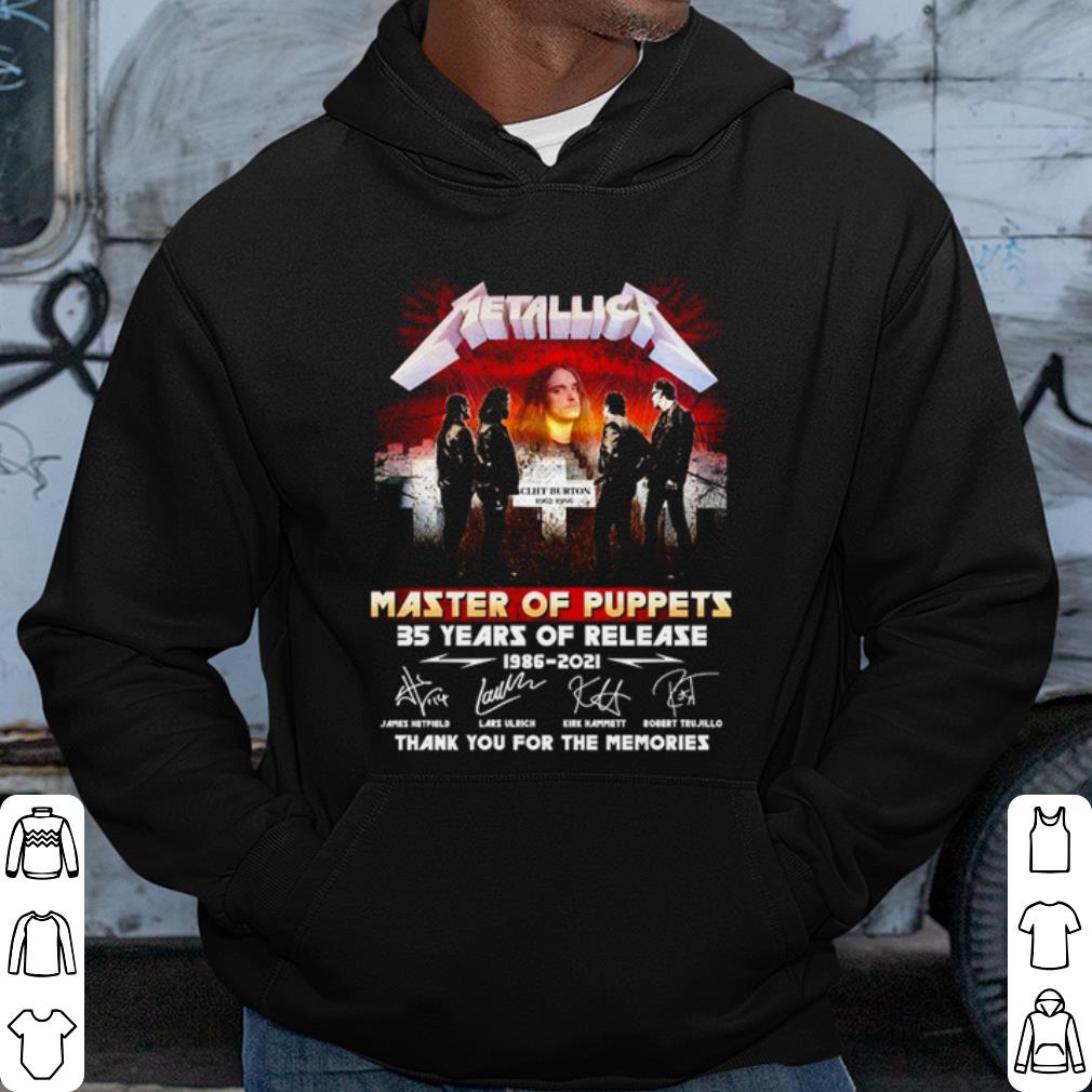 Premium Metallica Master Of Puppets 35 Years Of Release Thank Memories Signature shirt Premium Metallica Master Of Puppets 35 Years Of Release Thank Memories Signature shirt