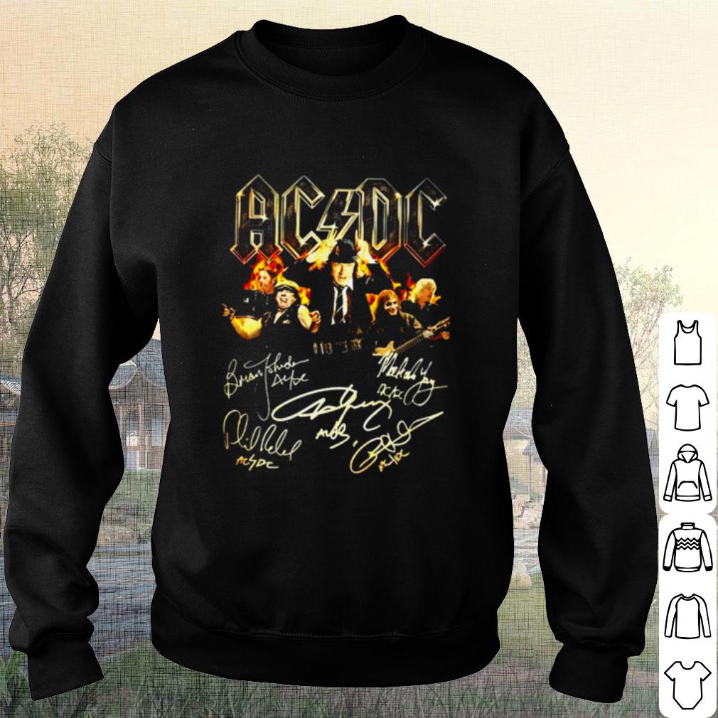 Nice Signature Acdc Members shirt Nice Signature Acdc Members shirt
