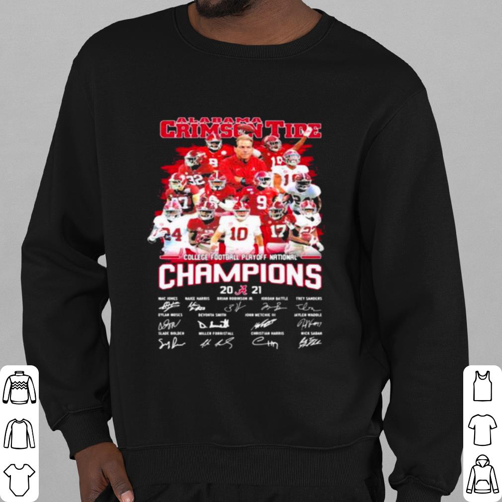 197a4cd2 premium alabama crimson tide football playoff national champions 2021 signature shirt 4 - Premium Alabama Crimson Tide Football Playoff National Champions 2021 Signature shirt