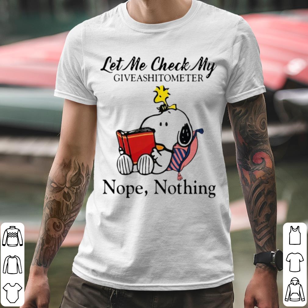 Official Snoopy and Woodstock Let Me Check My Giveashitometer Nope Nothing shirt 1bc33262 official snoopy and woodstock let me check my giveashitometer nope nothing shirt 4 - Official Snoopy and Woodstock Let Me Check My Giveashitometer Nope Nothing shirt