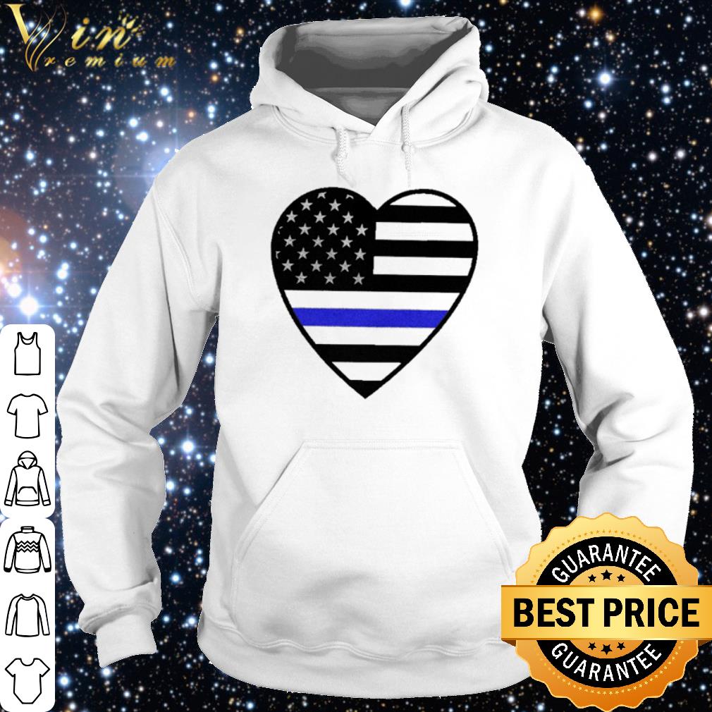 22c9b336 nice heart thin blue line shirt 4 - Nice Heart Thin Blue Line shirt