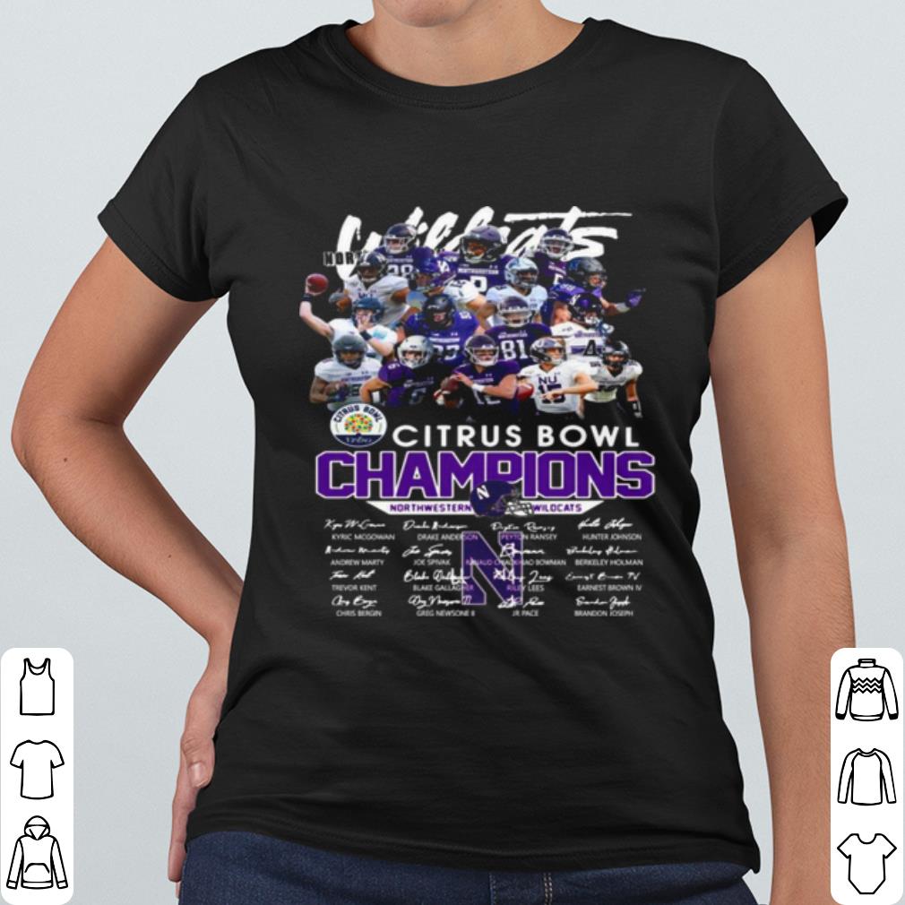 42829c2d best citrus bowl champions northwestern wildcats signatures shirt 4 - Best Citrus Bowl Champions Northwestern Wildcats Signatures shirt