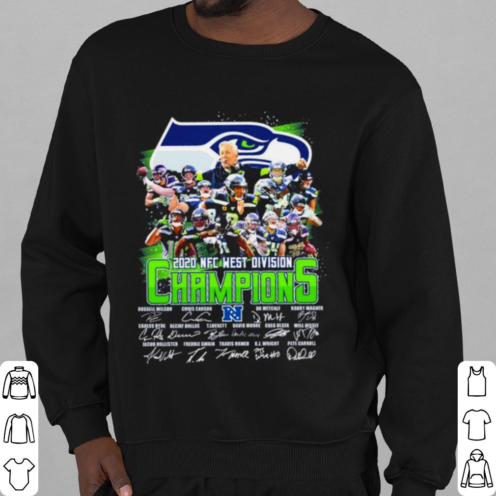 66250bdb premium seattle seahawks 2020 nfc west division champions signatures shirt 4 - Premium Seattle Seahawks 2020 Nfc West Division Champions Signatures shirt