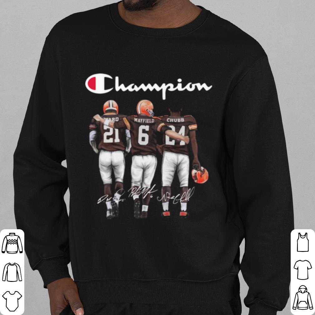 Premium Cleveland Browns Champion Mayfield Chubb signatures shirt 7291c65b premium cleveland browns champion mayfield chubb signatures shirt 4 - Premium Cleveland Browns Champion Mayfield Chubb signatures shirt