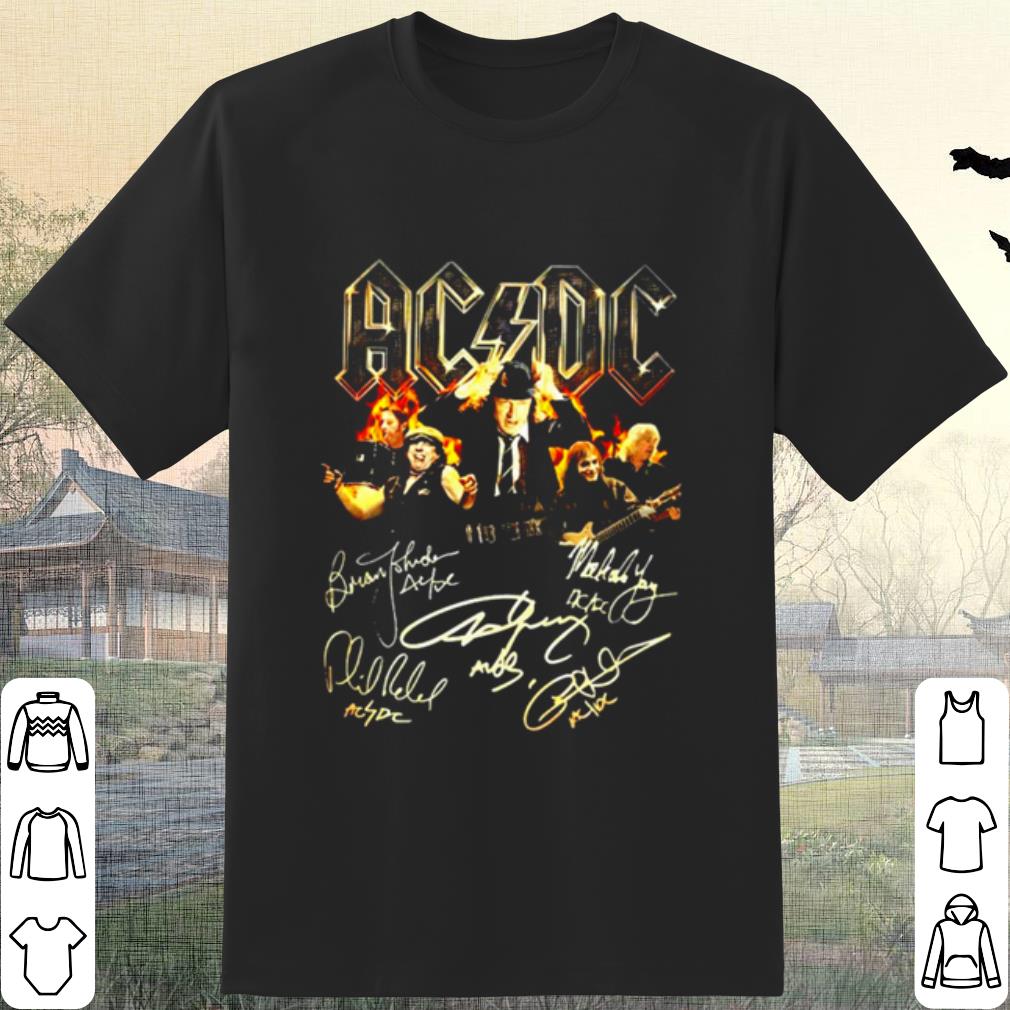 Nice Signature Acdc Members shirt Nice Signature Acdc Members shirt