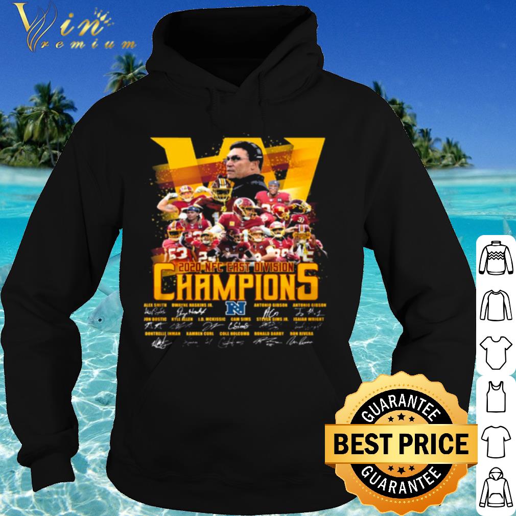 98384dd8 official washington football 2020 nfc east division champions signatures shirt 4 - Official Washington Football 2020 Nfc East Division Champions Signatures shirt