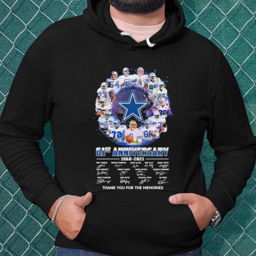 bb2d8158 premium dallas cowboys 61st anniversary thank you for the memories signatures shirt 4 - Premium Dallas Cowboys 61st Anniversary Thank You For The Memories Signatures shirt