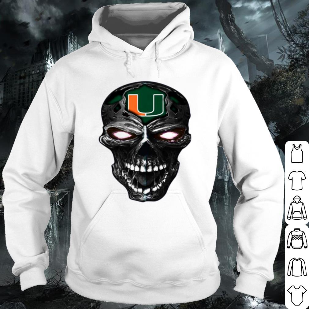 ec7ee5a6 official skull miami hurricanes football shirt 4 - Official Skull Miami Hurricanes Football shirt