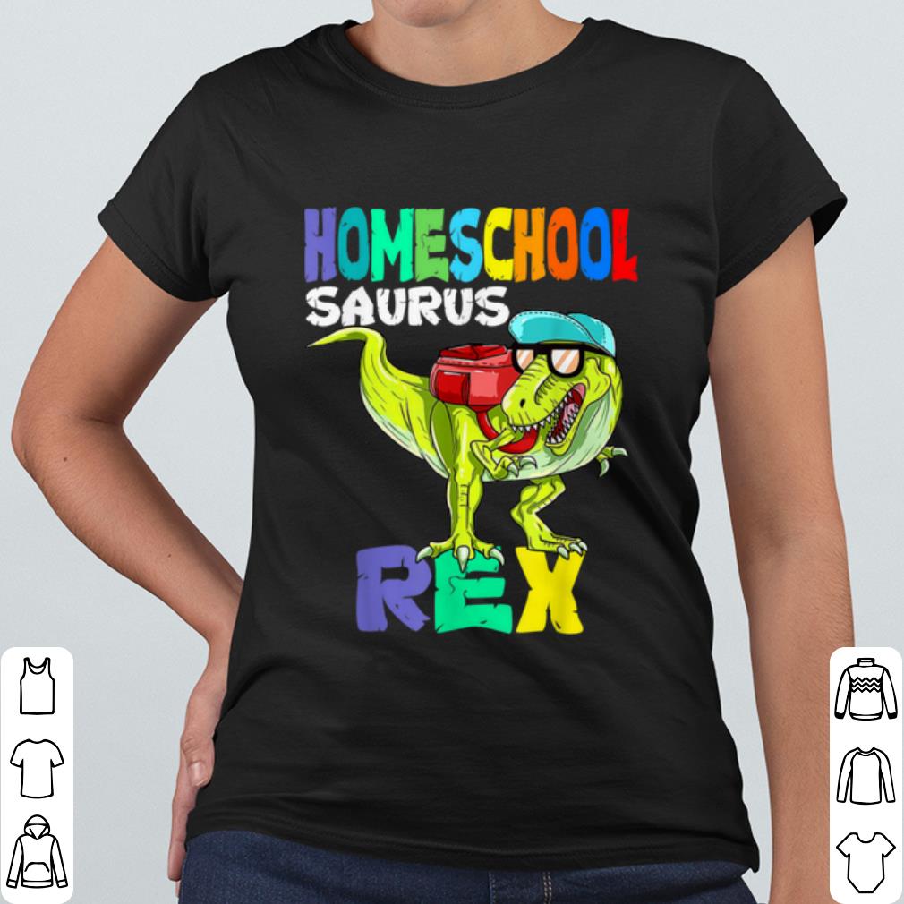17a31619 nice homeschool saurus rex dinosaur homeschool back to school shirt 4 - Nice Homeschool saurus Rex Dinosaur Homeschool Back to School shirt
