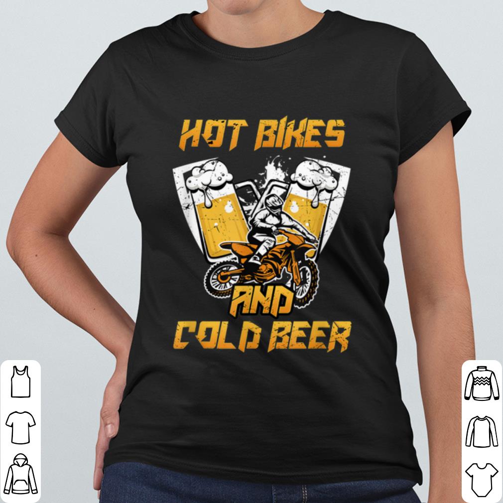 4d59399a nice motorcycle hot bikes and cold beer shirt 4 - Nice Motorcycle Hot Bikes and Cold Beer shirt