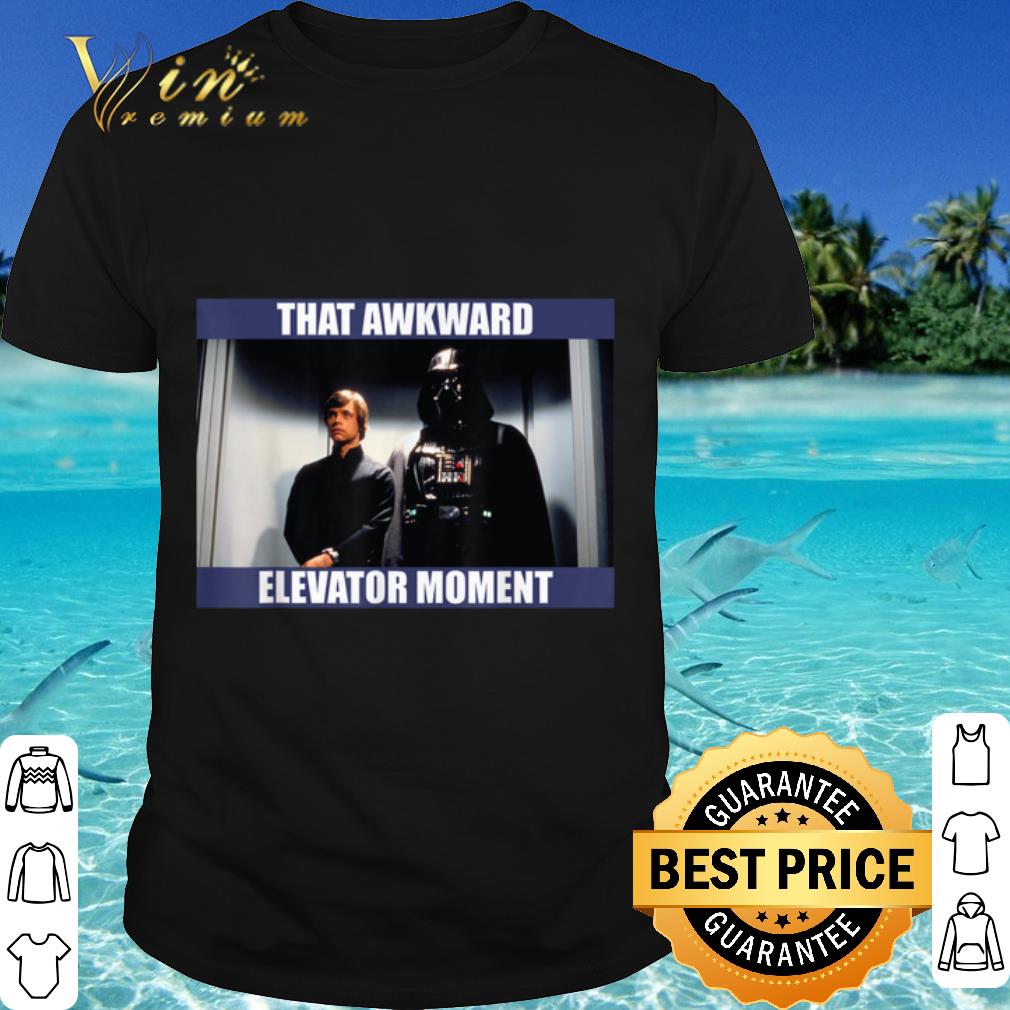 Awesome Star Wars Darth Vader & Luke That Awkward Elevator Moment shirt