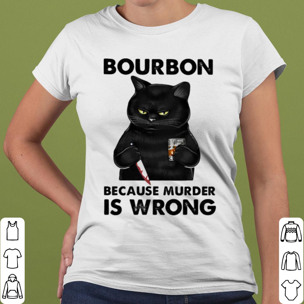 d9451f86 nice black cat bouron because murder is wrong drink coffee shirt 4 - Nice Black Cat Bouron Because Murder Is Wrong Drink Coffee shirt