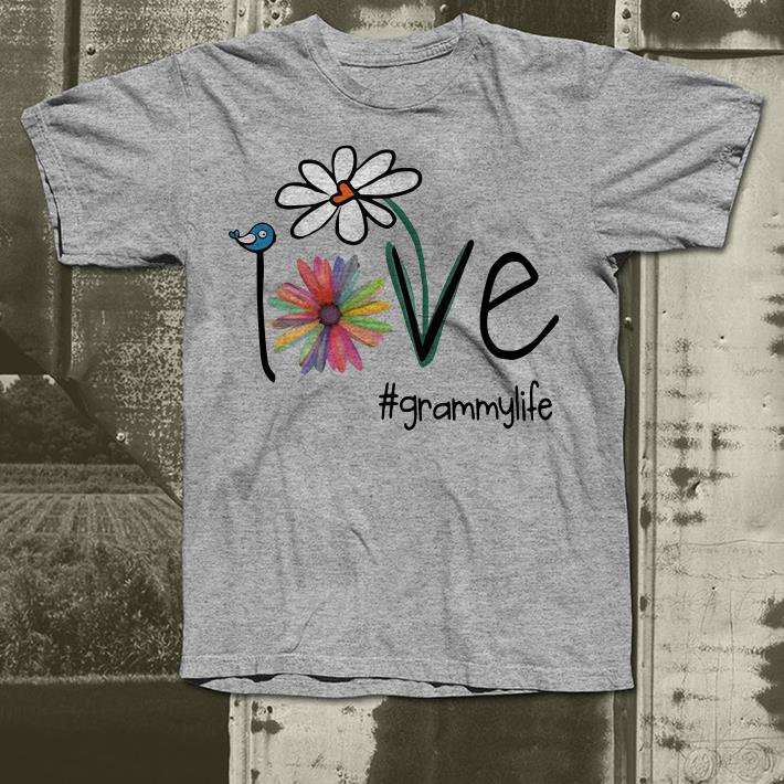 Grammy Life Bird Flower Love shirt 4 - Grammy Life Bird Flower Love shirt