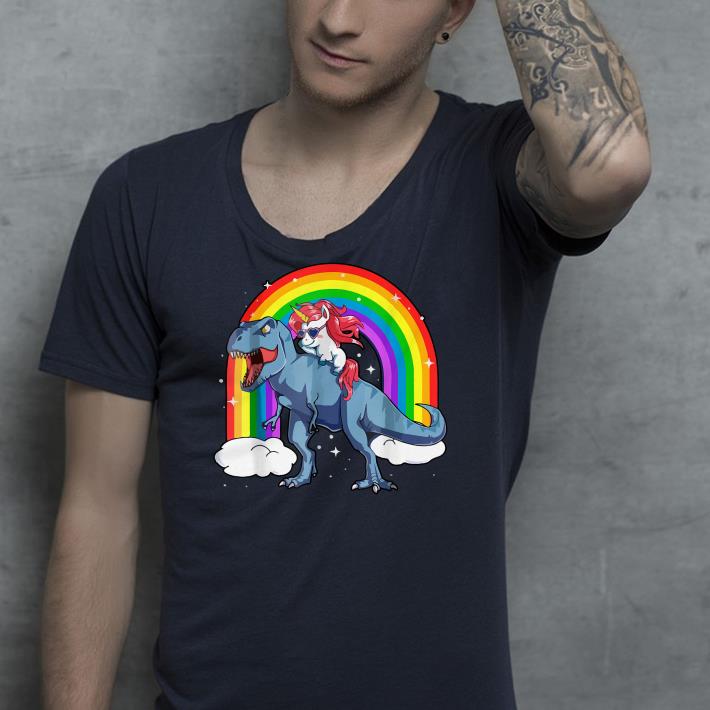 Rainbow Unicorn Rides on Dinosaurs shirt 4 - Rainbow Unicorn Rides on Dinosaurs shirt