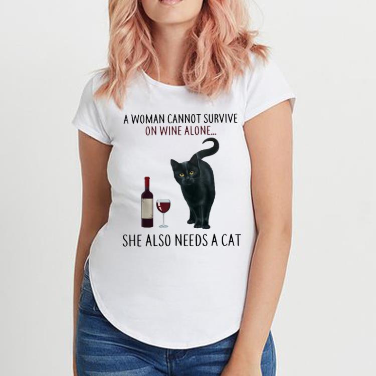 A Woman Cannot Survive On Wine Alone She Also Need A Cat sweater 1 - A Woman Cannot Survive On Wine Alone She Also Need A Cat sweater