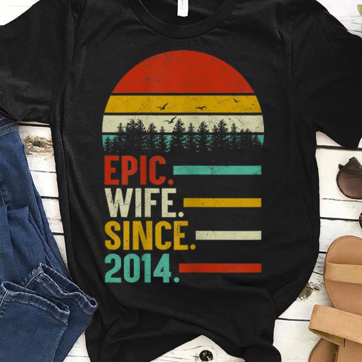 Epic Wife Since 2014 Vintage guy tee 1 - Epic Wife Since 2014 Vintage guy tee