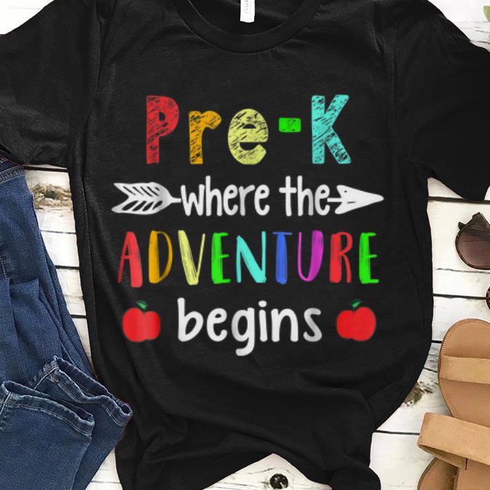 Pre K Where The Adventure Begins guy tee 1 - Pre-K Where The Adventure Begins guy tee