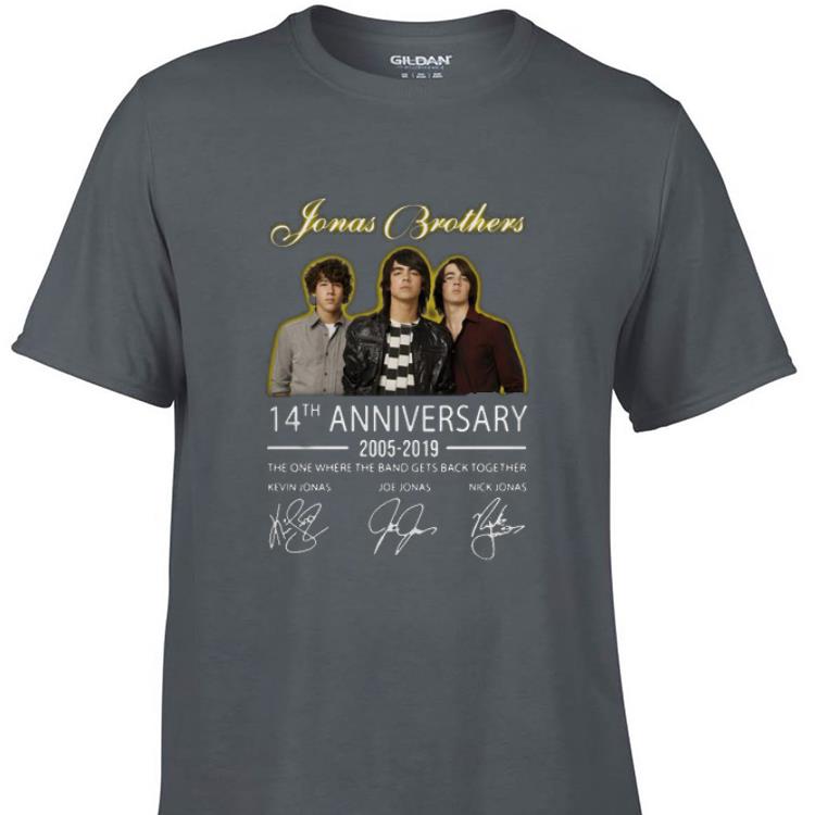 Awesome Jonas Brothers 14th Anniversary 2005 2019 With Signature shirt 1 - Awesome Jonas Brothers 14th Anniversary 2005-2019 With Signature shirt