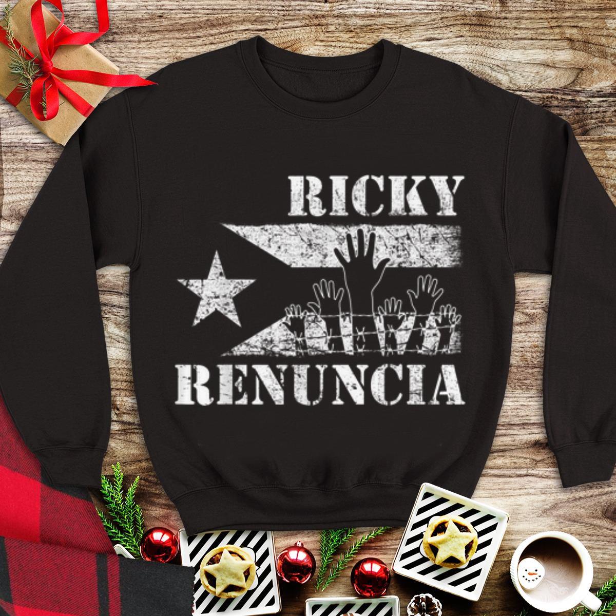 Awesome Ricky Renuncia Bandera Negra Puerto Rico Flag shirt 1 - Awesome Ricky Renuncia Bandera Negra Puerto Rico Flag shirt