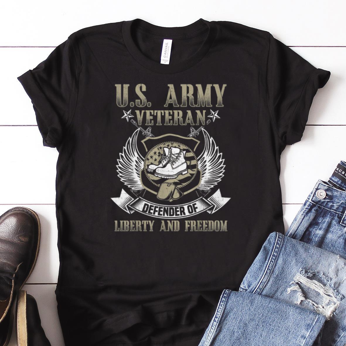 Awesome US Army Veteran Defender Of Liberty And Freedom shirt 1 - Awesome US Army Veteran Defender Of Liberty And Freedom shirt