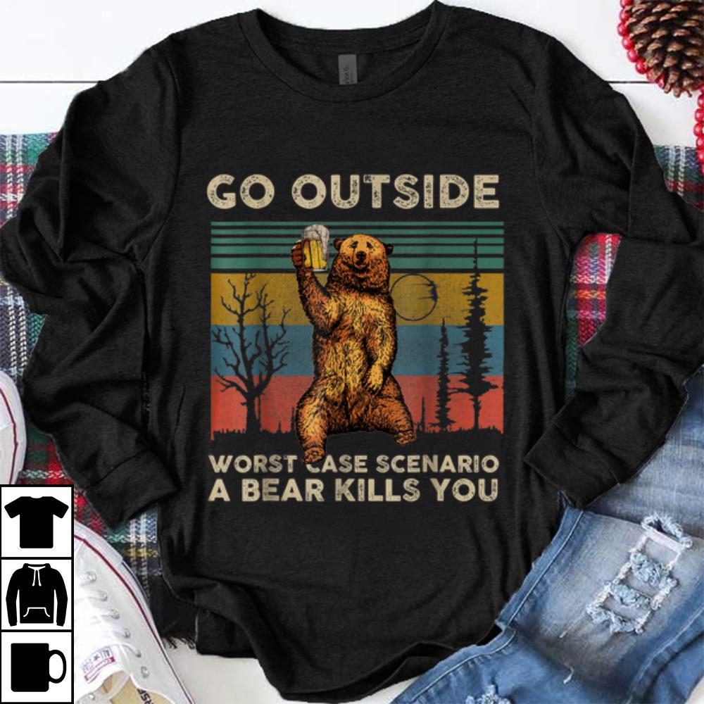 Funny Go Outside Worst Case Scenario A Bear Kills You Vintage Beer shirt 1 - Funny Go Outside Worst Case Scenario A Bear Kills You Vintage Beer shirt