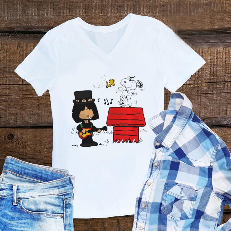 Funny Slash Guns N Roses Snoopy And Woodstock shirt 1 - Funny Slash Guns N' Roses Snoopy And Woodstock shirt