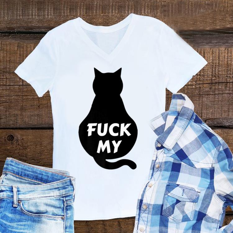 Top Fuck My Pussy Adult Humor Cat Silhouette guy tee 1 - Top Fuck My Pussy Adult Humor Cat Silhouette guy tee