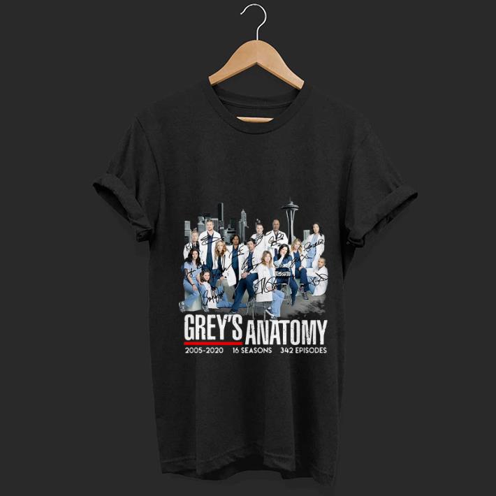 Premium trending Grey s Anatomy 2005 2020 16 Seasons 342 Episodes Signatures shirt 1 - Premium trending Grey's Anatomy 2005-2020 16 Seasons 342 Episodes Signatures shirt