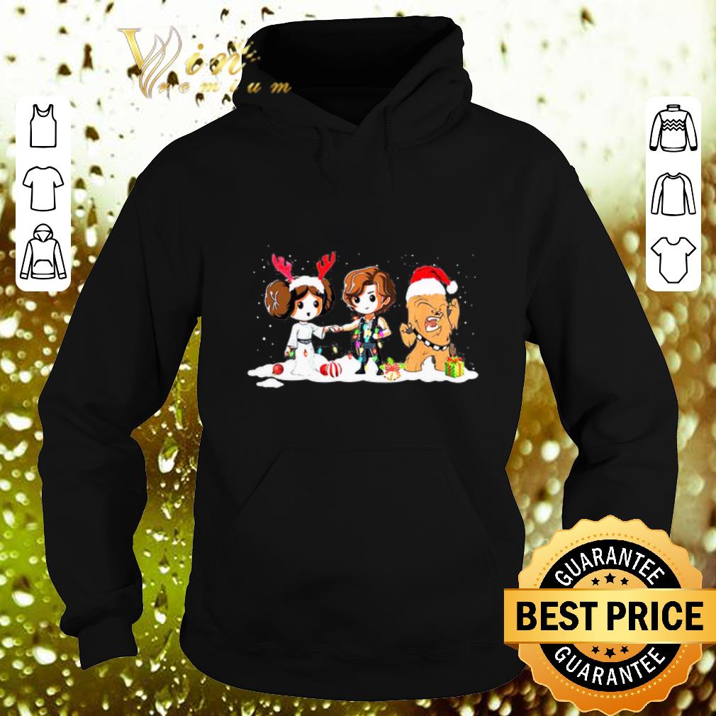 Hot Star Wars chibi Christmas Princess Leia Hans Solo Chewbacca shirt 4 - Hot Star Wars chibi Christmas Princess Leia Hans Solo Chewbacca shirt