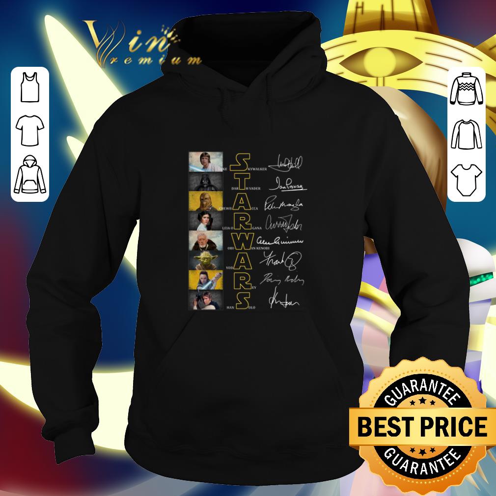 Original Star Wars characters Luke Skywalker Darth Vader signatures shirt 4 - Original Star Wars characters Luke Skywalker Darth Vader signatures shirt