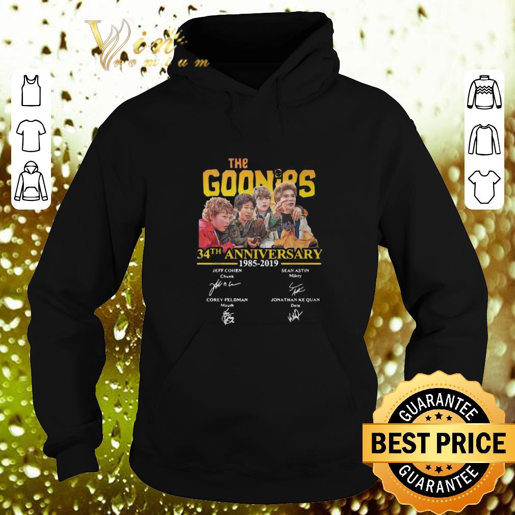 Original The Goonies 34th anniversary 1985–2019 signatures shirt Original The Goonies 34th anniversary 1985 2019 signatures shirt 4 - Original The Goonies 34th anniversary 1985–2019 signatures shirt