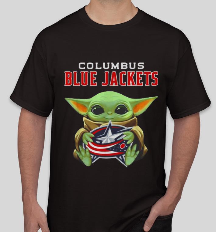 Hot Baby Yoda Hug Ball Columbus Blue Jackets shirt 4 - Hot Baby Yoda Hug Ball Columbus Blue Jackets shirt