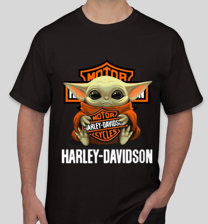 Hot Star Wars Baby Yoda Hug Harley Davidson shirt 4 - Hot Star Wars Baby Yoda Hug Harley Davidson shirt